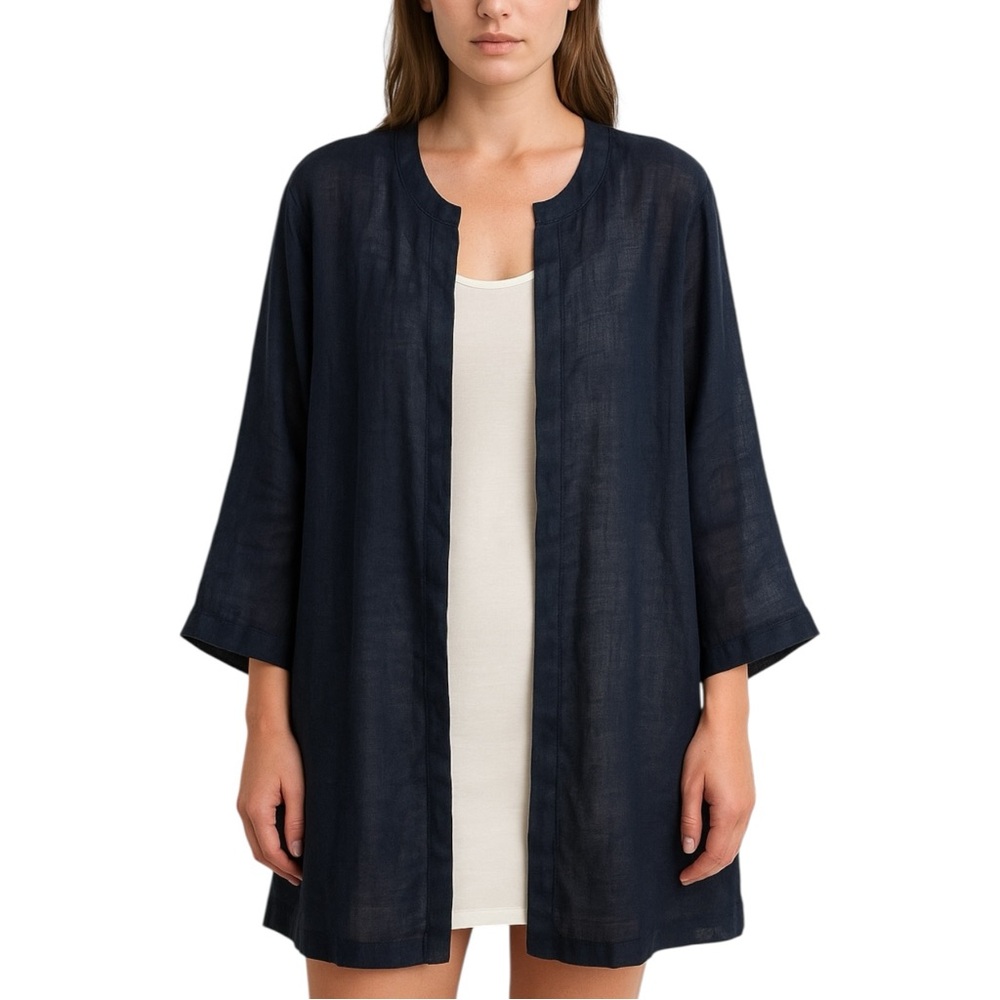 NWT SOFT SURROUNDINGS 100% Linen Topper Duster.‎ Size PL